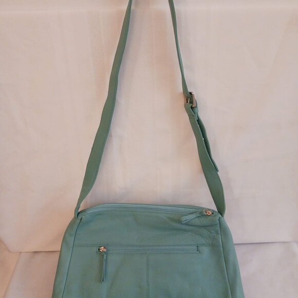Stone Mountain Teal Leather Purse - Picture 2 of 10